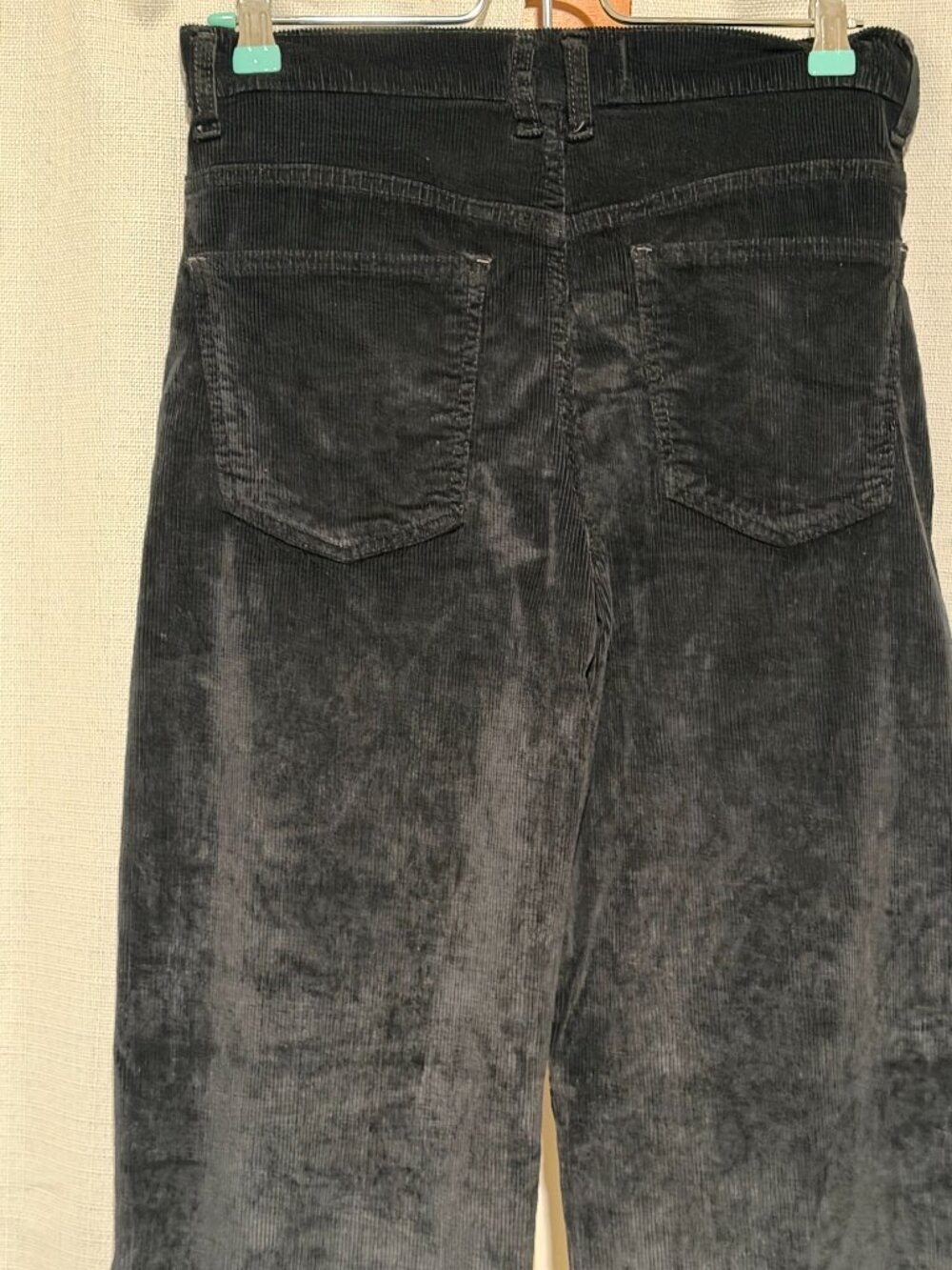 We The Free Black Corduroy Risk Taker High Rise Straight Pants Size 26 - Picture 5 of 10